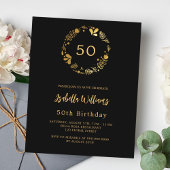 Papier Invitation à l'anniversaire de la couronne d'or no