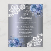 Papier Invitation à l'anniversaire du 25e anniversaire Si (Devant)