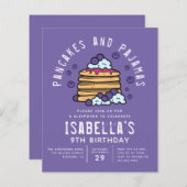 Papier Invitation à l'aube de crêpes budgétaires et pyjam (Devant / Derrière)