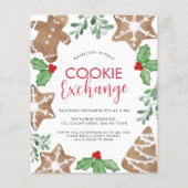 Papier Invitation à l'échange de cookies de Noël (Devant)