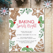 Papier Invitation à l'échange de cookies de Noël