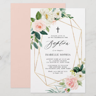 Papier Invitation à l'encadrement Gold de Spring Florals