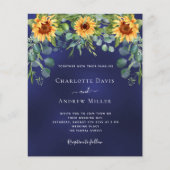 Papier Invitation à l'eucalyptus bleu marine des tourneso (Devant)