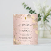 Papier Invitation à l'eucalyptus de confirmation budgétai (Debout devant)