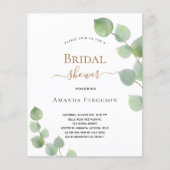 Papier Invitation à l'eucalyptus de la Fête des mariées b (Devant)