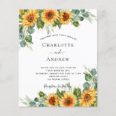 Papier Invitation à l'eucalyptus mariage Budget (Devant)