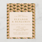Papier Invitation à un mariage Art Déco tout-en-un (Devant)
