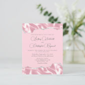 Papier Invitation à un mariage en argent de Glam Pink Sat (Debout devant)