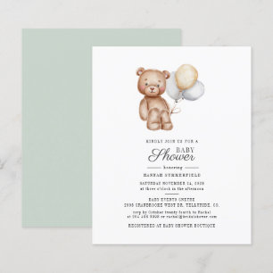 Papier Invitation à une Baby Shower avec le Script Budget