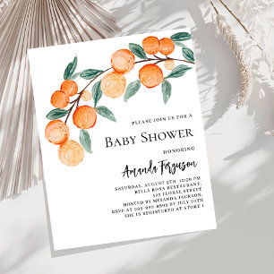Papier Invitation à une baby shower Oranges