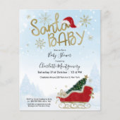 Papier Invitation à une baby shower pour budget de Noël S (Devant)