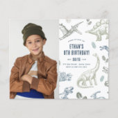 Papier Invitation à une fête d'anniversaire avec photo de (Devant)