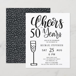 Papier Invitation à une fête d'anniversaire de 50 ans à p