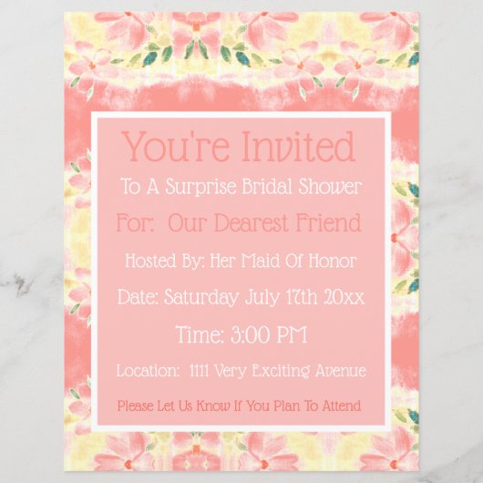 Papier Invitation à une fête de mariage (Dos)