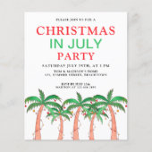 Papier Invitation à une fête de Noël en juillet à petit b (Devant)