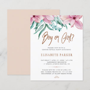 Papier Invitation à une fête de révélation du sexe du béb