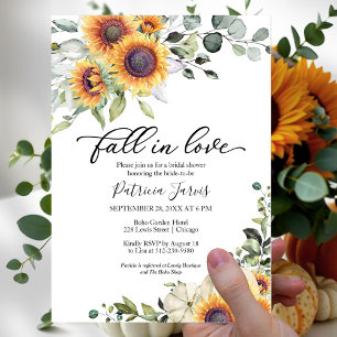 Papier Invitation à une fête prénuptiale d'automne pour u