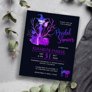 Papier Invitation à une fête prénuptiale de sorcière d'Ha