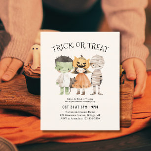 Papier Invitation à une soirée costume pour enfants migno