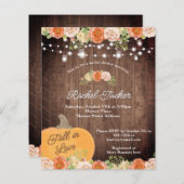 Papier Invitation à une soirée de douche de mariée automn (Devant / Derrière)