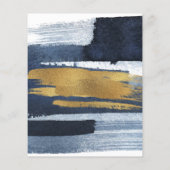 Papier Invitation Abstraite à la douche nuptiale | Gold N (Dos)