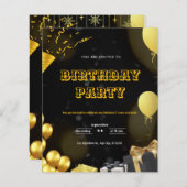 Papier invitation anniversaire (Devant / Derrière)