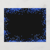 Papier Invitation anniversaire noir bleu royal budget enr (Dos)