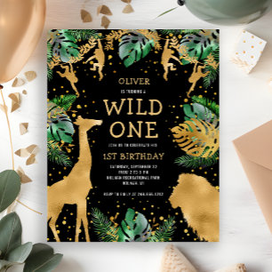 Papier Invitation anniversaire sauvage Budget Wild One no