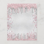 Papier Invitation argent rose pour 30e anniversaire de na (Dos)