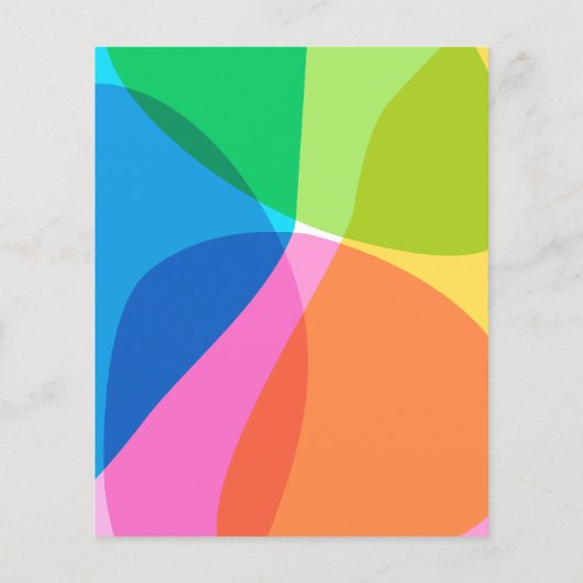 Papier Invitation au Baby shower arc-en-ciel Abstrait (Dos)