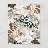 Papier Invitation au Baby shower Boho neutre du budget (Dos)