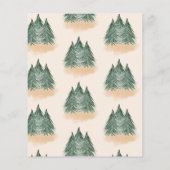 Papier Invitation au Baby shower d'aventure forestière (Dos)