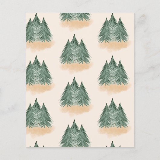 Papier Invitation au Baby shower d'aventure forestière (Dos)