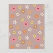 Papier Invitation au Baby shower de fille Retro Super Bud (Dos)