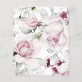 Papier Invitation au Baby shower de fille Rose souple bud (Dos)