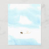 Papier Invitation au Baby shower de grand-mère à abeille (Dos)