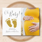 Papier Invitation au Baby shower de Parties scintillant d