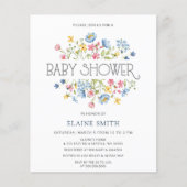 Papier Invitation au Baby shower de printemps des Fleurs  (Devant)
