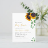 Papier Invitation au baby shower d'eucalyptus de tourneso (Debout devant)