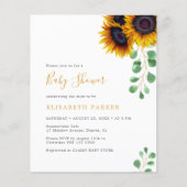 Papier Invitation au baby shower d'eucalyptus de tourneso (Devant)