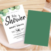 Papier Invitation au Baby shower d'Eucalyptus rustique ve
