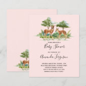 Papier Invitation au baby shower du budget des cerfs d'an (Devant / Derrière)