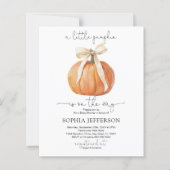 Papier Invitation au Baby shower du Citrouille du budget (Devant)