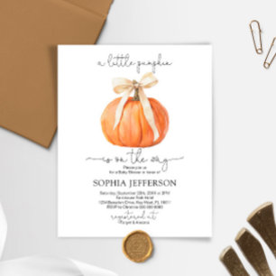 Papier Invitation au Baby shower du Citrouille du budget