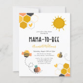 Papier Invitation au Baby shower Mama-To-Bee (Devant)