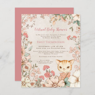 Papier Invitation au Baby shower virtuel de la fille de c