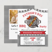 Papier Invitation au barbecue sur la Fête des pères de gr (Devant / Derrière)