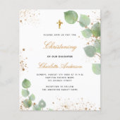 Papier Invitation au blush d'eucalyptus (Devant)