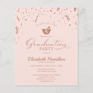 Papier Invitation au budget de la fête de remise des dipl