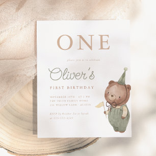 Papier Invitation au budget pour la fête du premier anniv